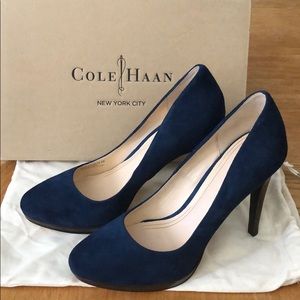Cole Haan Navy Suede Pumps 8B